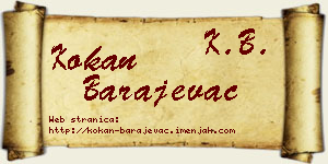Kokan Barajevac vizit kartica